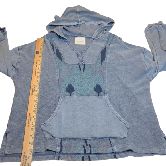 Lucky Brand Dropped Shoulder Baha Hoodie Blue Large - Picture 8 of 10